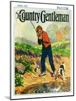 "He's Got a Fish!," Country Gentleman Cover, April 1, 1927-George Brehm-Mounted Giclee Print