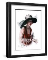 "He's Late,"March 8, 1924-R.M. Crosby-Framed Premium Giclee Print