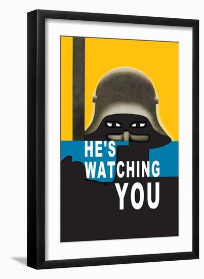 He's Watching You-null-Framed Art Print