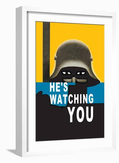 He's Watching You-null-Framed Art Print