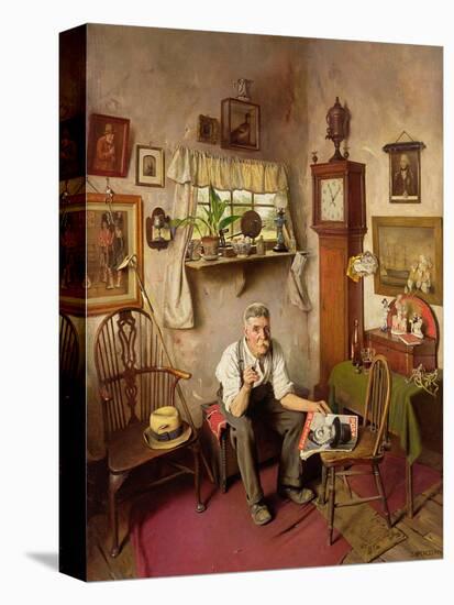 'He's Worth Framing', C.1943-Charles Spencelayh-Stretched Canvas