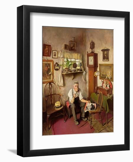 'He's Worth Framing', C.1943-Charles Spencelayh-Framed Premium Giclee Print