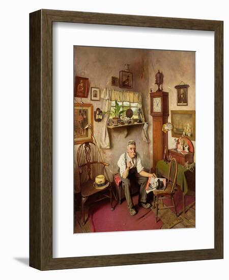 'He's Worth Framing', C.1943-Charles Spencelayh-Framed Giclee Print