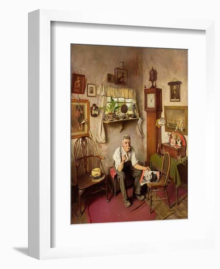 'He's Worth Framing', C.1943-Charles Spencelayh-Framed Giclee Print