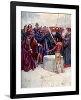 He Stood There Holding the Magic Sword in His Hand-AS Forrest-Framed Giclee Print