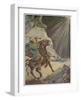 He Took His Staff and Beat the Poor Beast-Tony Sarg-Framed Giclee Print