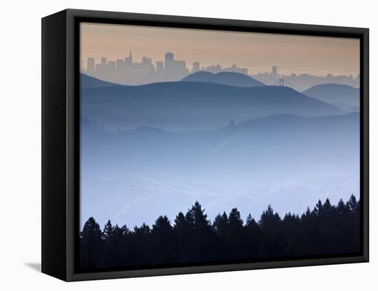 He View from the Summit of Mt. Tamalpais Looking Back Towards the City of San Francisco, Ca-Ian Shive-Framed Stretched Canvas