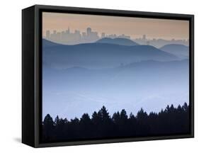 He View from the Summit of Mt. Tamalpais Looking Back Towards the City of San Francisco, Ca-Ian Shive-Framed Stretched Canvas