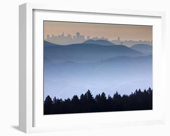 He View from the Summit of Mt. Tamalpais Looking Back Towards the City of San Francisco, Ca-Ian Shive-Framed Photographic Print