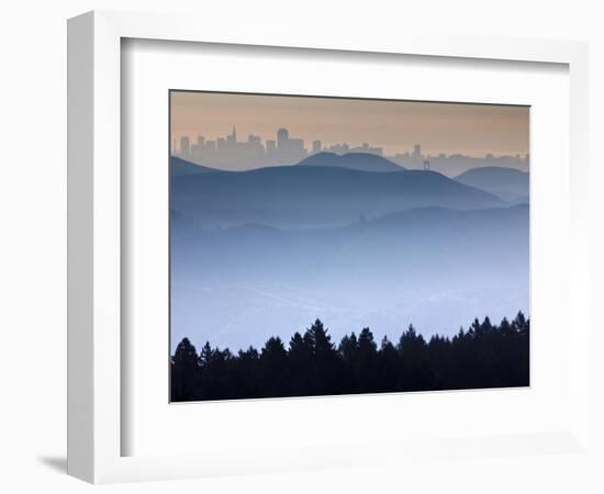 He View from the Summit of Mt. Tamalpais Looking Back Towards the City of San Francisco, Ca-Ian Shive-Framed Photographic Print