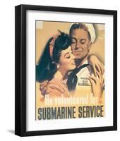 He Volunteered For Submarine Service-Jon Whitcomb-Framed Art Print