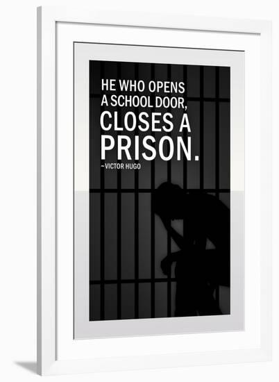 He Who Opens A School Closes A Prison-null-Framed Art Print