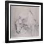 Head and Forequarters of a Gray Horse-Sir Anthony Van Dyck-Framed Giclee Print