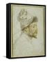 Head and Shoulders of a Bearded Man Wearing a Cap-Federico Zuccaro-Framed Stretched Canvas