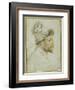 Head and Shoulders of a Bearded Man Wearing a Cap-Federico Zuccaro-Framed Giclee Print