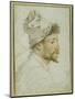 Head and Shoulders of a Bearded Man Wearing a Cap-Federico Zuccaro-Mounted Giclee Print