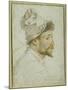 Head and Shoulders of a Bearded Man Wearing a Cap-Federico Zuccaro-Mounted Giclee Print