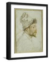 Head and Shoulders of a Bearded Man Wearing a Cap-Federico Zuccaro-Framed Giclee Print