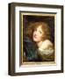 Head and Shoulders of a Young Woman-Jean-Baptiste Greuze-Framed Giclee Print