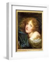 Head and Shoulders of a Young Woman-Jean-Baptiste Greuze-Framed Giclee Print