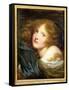 Head and Shoulders of a Young Woman-Jean-Baptiste Greuze-Framed Stretched Canvas