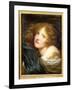 Head and Shoulders of a Young Woman-Jean-Baptiste Greuze-Framed Giclee Print