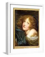 Head and Shoulders of a Young Woman-Jean-Baptiste Greuze-Framed Giclee Print