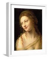 Head and Shoulders of a Young Woman-Bernardino Luini-Framed Giclee Print