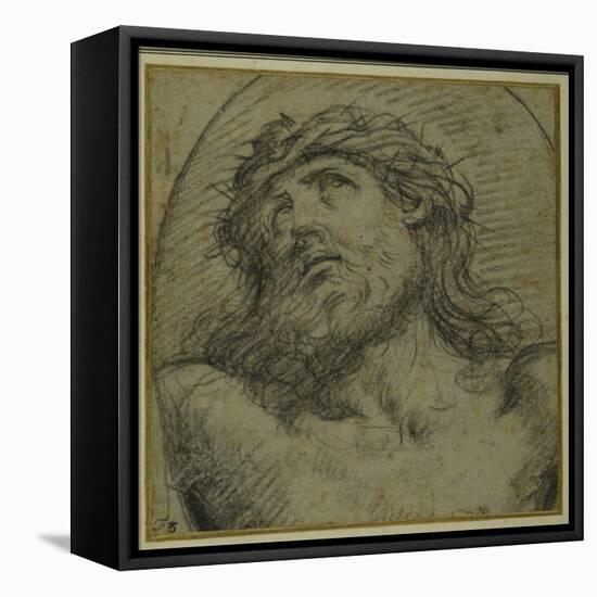 Head and Shoulders of the Living Christ Crucified-Guido Reni-Framed Stretched Canvas