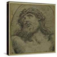 Head and Shoulders of the Living Christ Crucified-Guido Reni-Stretched Canvas