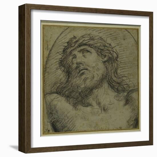 Head and Shoulders of the Living Christ Crucified-Guido Reni-Framed Giclee Print