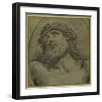 Head and Shoulders of the Living Christ Crucified-Guido Reni-Framed Giclee Print