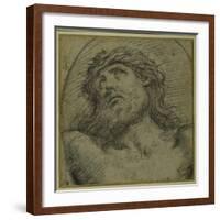 Head and Shoulders of the Living Christ Crucified-Guido Reni-Framed Giclee Print