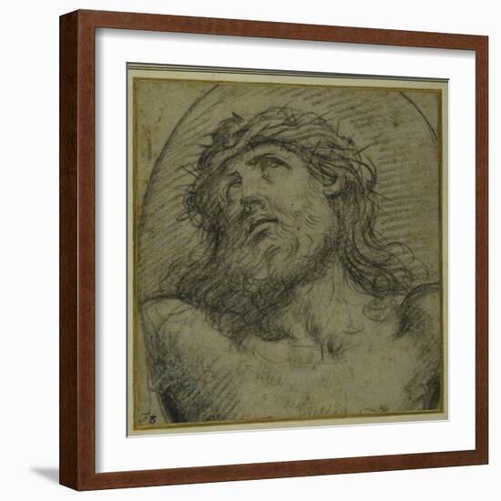 Head and Shoulders of the Living Christ Crucified-Guido Reni-Framed Giclee Print