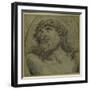 Head and Shoulders of the Living Christ Crucified-Guido Reni-Framed Giclee Print