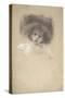 Head and Shoulders Portrait of a Child-Gustav Klimt-Stretched Canvas