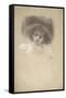 Head and Shoulders Portrait of a Child-Gustav Klimt-Framed Stretched Canvas