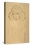 Head and Shoulders Portrait of a Girl-Gustav Klimt-Stretched Canvas