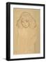 Head and Shoulders Portrait of a Girl-Gustav Klimt-Framed Giclee Print