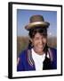 Head and Shoulders Portrait of a Smiling Uros Indian Woman, Lake Titicaca, Peru-Gavin Hellier-Framed Photographic Print