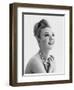 Head and Shoulders Portrait of a Woman Wearing a Large Beaded Necklace-null-Framed Photographic Print