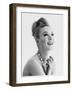 Head and Shoulders Portrait of a Woman Wearing a Large Beaded Necklace-null-Framed Photographic Print