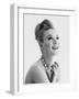 Head and Shoulders Portrait of a Woman Wearing a Large Beaded Necklace-null-Framed Photographic Print