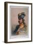 Head and Shoulders Portrait of Risaldar, Durrani, Illustration for 'Armies of India', by Major…-Alfred Crowdy Lovett-Framed Giclee Print