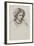 Head and Shoulders Portrait Sketch of Woman with Eyes Downcast, 19Th Century (Pen, Ink)-John Brett-Framed Giclee Print