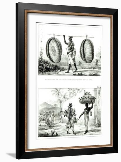 Head Baskets and a Poultry Seller, from Voyage Pittoresque et Historique Au Bresil-Jean Baptiste Debret-Framed Giclee Print