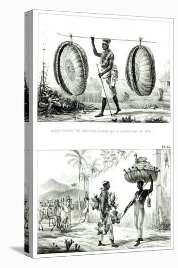 Head Baskets and a Poultry Seller, from Voyage Pittoresque et Historique Au Bresil-Jean Baptiste Debret-Stretched Canvas