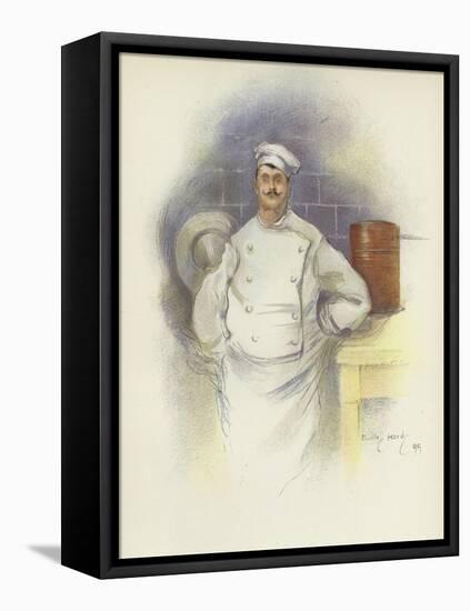 Head Chef at the Savoy Hotel-Dudley Hardy-Framed Stretched Canvas