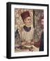 Head Chef of Malpaga Castle or Food Taster, Detail from Fresco Attributed to Marcello Fogolino-null-Framed Giclee Print