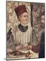 Head Chef of Malpaga Castle or Food Taster, Detail from Fresco Attributed to Marcello Fogolino-null-Mounted Giclee Print